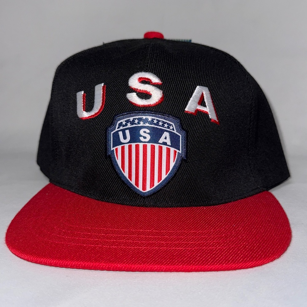 Anna Black and Red Snapback Cap
